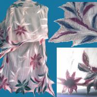 палантинчик, нанофелт,1,60х0,60м, шифон 100%шелк, шерсть 100