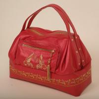 Сумка с машинной вышивкой. 