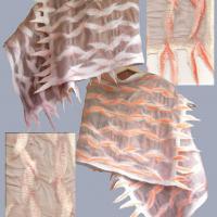 палантин, нанофелт, шифон 100% шелк, шерсть 100%