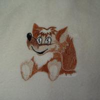 Лисенок. Машинная вышивка