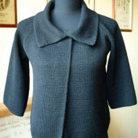 Машинное вязание. Кофта. Оформление горловины. 