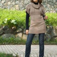 Машинное вязание. Свитер с коротким рукавом. 