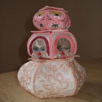 Машинная вышивка в 3D. Шкатулки