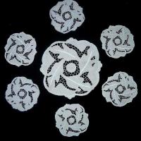 Набор салфеток серо-голубого цвета для шампанского на 6 персон