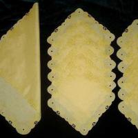 Набор салфеток желтого цвета для столовых и чайных приборов на 6 персон