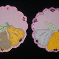 2 детские салфетки "груши"