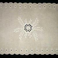 Салфетка прямоугольная из серого льна