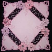 Салфетка квадратная розовая
