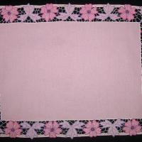 Салфетка прямоугольная розовая