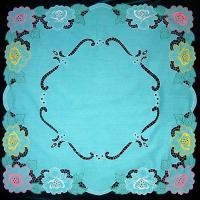 Салфетка квадратная бирюзового цвета