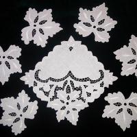 Набор салфеток белого цвета для шампанского на 6 персон