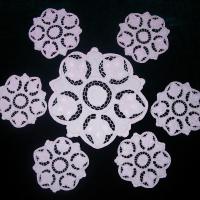 Набор салфеток светло-фиолетового цвета для шампанского на 6 персон