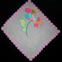 Салфетка-уголок квадратная из бортовой хб ткани