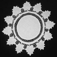 Салфетка круглая белая