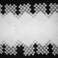 Набор салфеток из белой х/б ткани для столовых приборов на 6 персон