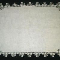 Большая салфетка из бортовой хб ткани из набора для столовых приборов