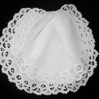 Жабо двухслойное из белого крепдешина