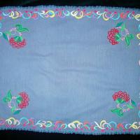 Салфетка прямоугольная темно-голубая