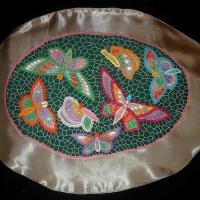 Наволочка из серого атласа на овальную подушку