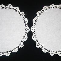 2 салфетки круглые белые