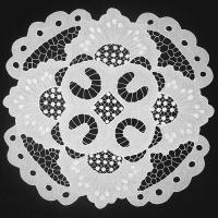 Салфетка круглая белая