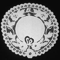 Салфетка круглая белая