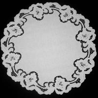 Салфетка круглая белая