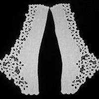 Воротник прямой белый из 2-х половинок