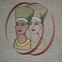 Машинная вышивка. Царица египетская