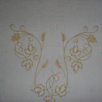 Крестильный комплект. Машинная вышивка. Процессы