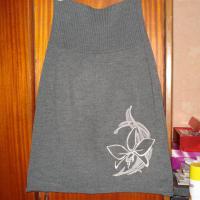 Машинная вышивка. Трикотажная юбка