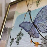 Машинная вышивка, бабочка, деталь. Сделано в программе Compucon