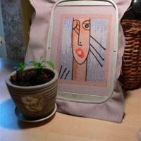 Африканская девушка. Дизайн машинной вышивки.  