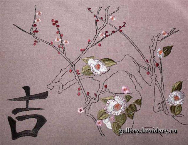 Вышито на машине Janome MB-4 машинная вышивка