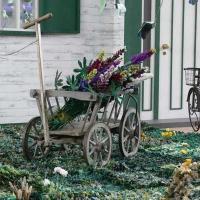 Цветы из кусочков материала. Фестиваль квилта в Токио