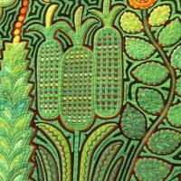 Это изделие выполненное в технике квилт меня привлекло своим необыкновенно красивым зеленым