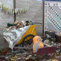 Тыквы, картошка, кукуруза и другие овощи из кусочков ткани. Не съедобно, зато красиво! 