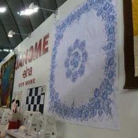 Машинная вышивка. Гжель. Автор работ Ольга Порфиненко. 