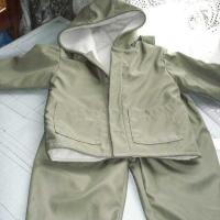 Костюм из плащевки. Машинная вышивка и шитье