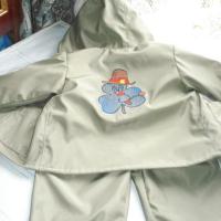 Костюм из плащевки. Машинная вышивка и шитье