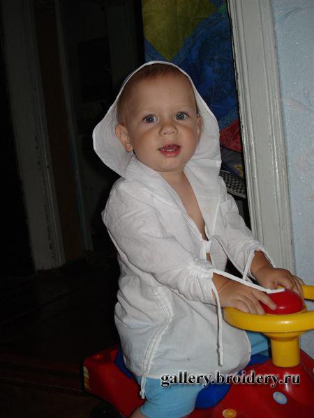 Детский пляжный халат. Шитье