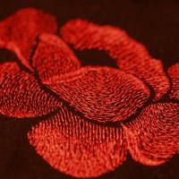 Машинная вышивка. Роза. Проект Сумка. Тест на Janome 200E