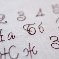 Машинная вышивка. Алфавит.