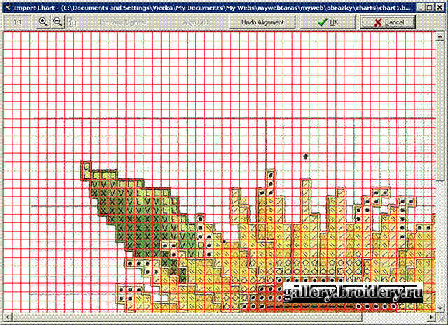 Embird. Создание дизайна крестом 6