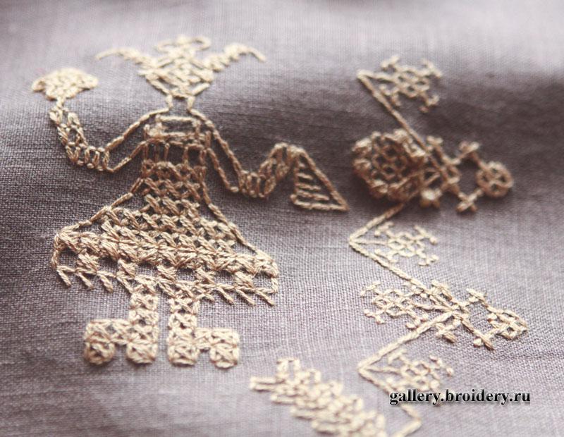 Машинная вышивка крестом