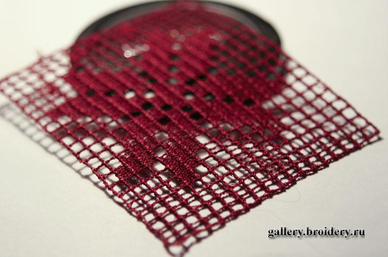 Кружево. Филейная вышивка. Деталь 2
