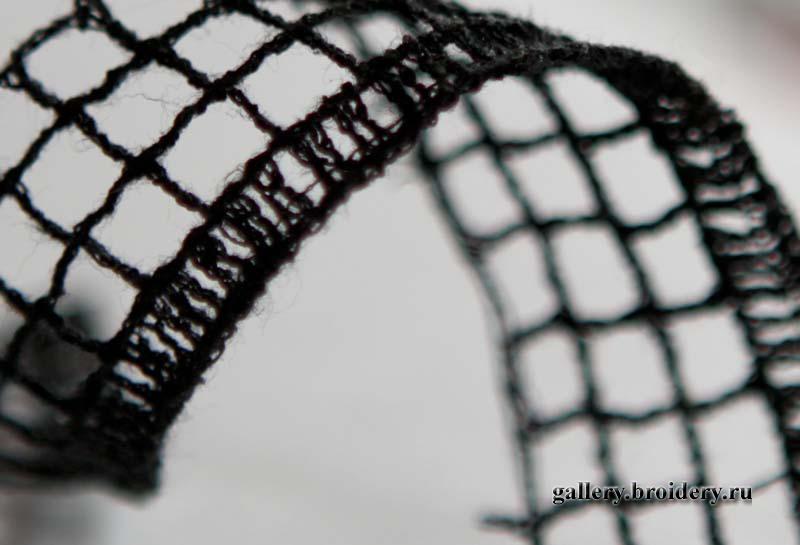 Филейное кружево из нижней нити