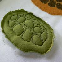 Машинная вышивка. Черепашка