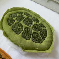 Машинная вышивка. Черепашка