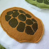 Машинная вышивка. Черепашка
